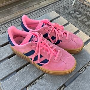 Adidas Gazelle Bold Shoes in Pink Glow